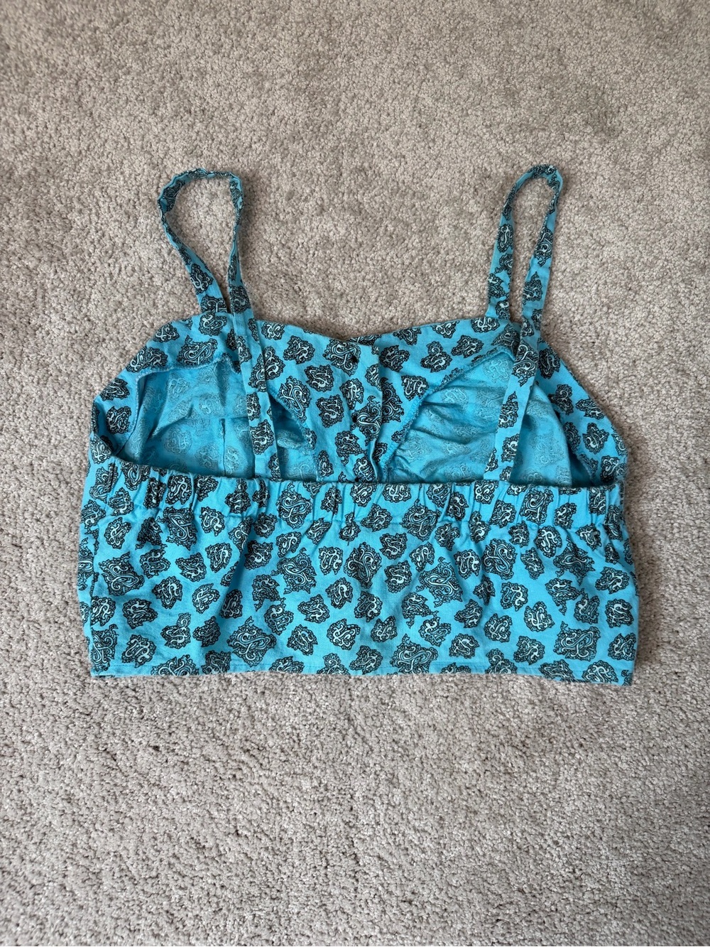 Vintage That’s It Crop Halter Top Size Large 100% Cotton Made In USA - Picture 2 of 9